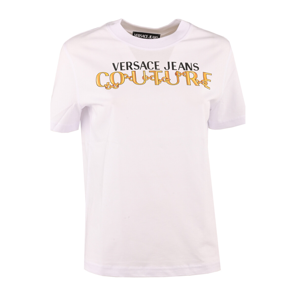 Vêtements Femme T-shirts manches courtes Versace Jeans Couture 75hahf01cj00f-g03 Blanc
