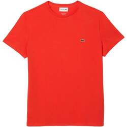 Vêtements columbia T-shirts manches courtes Lacoste-logga Lacoste  Orange