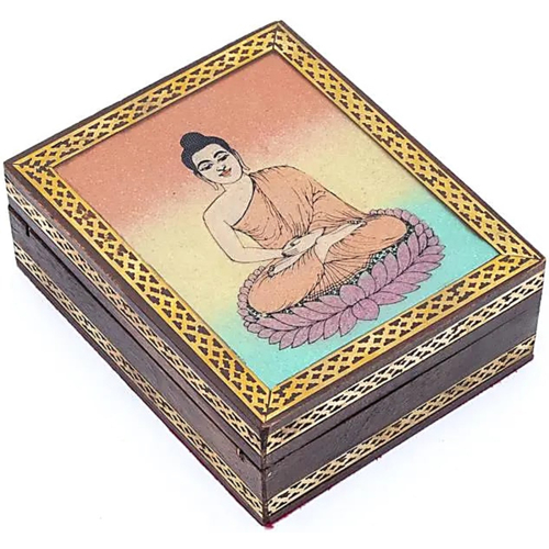 Maison & Déco Paniers / boites et corbeilles Phoenix Import Boîte décorative Bouddha en bois de manguier Autres
