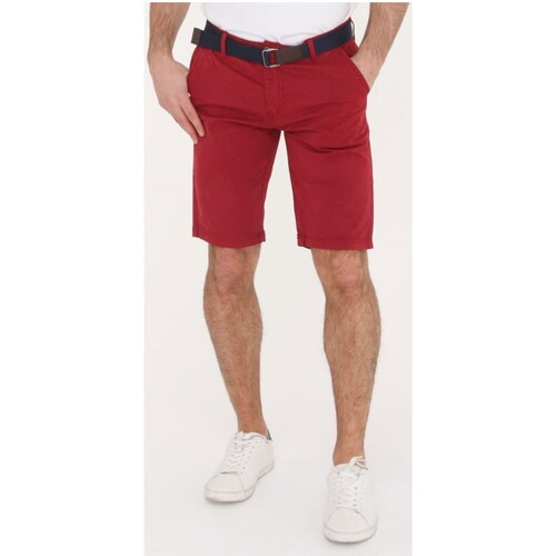 Vêtements Homme Shorts detail / Bermudas Kebello Short en chino Rouge H Rouge