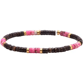 bracelets sixtystones  bracelet perles heishi 4mm coconut  -small-16cm 