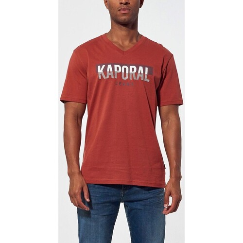 Vêtements Homme T-shirts manches courtes Kaporal - T-shirt col rond - terracotta Rouge