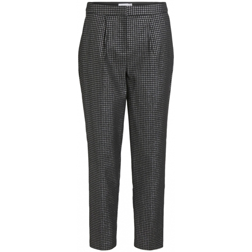 Vêtements Femme Pantalons Vila Trousers Shine 7/8 - Black/silver Noir