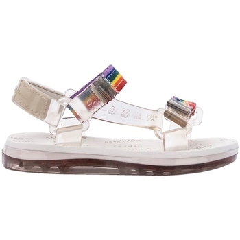 Chaussures Enfant Moyen : 3 à 5cm Melissa MINI  Papete+Rider - Beige/Beige/Rainbow Multicolore