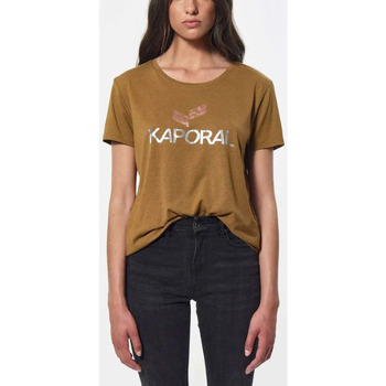 Vêtements Femme T-shirts manches courtes Kaporal - T-shirt col rond - marron Marron