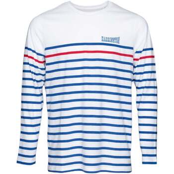 Vêtements Homme T-shirts manches courtes Harrington T-shirt marinière bleu royal Blanc et Bleu