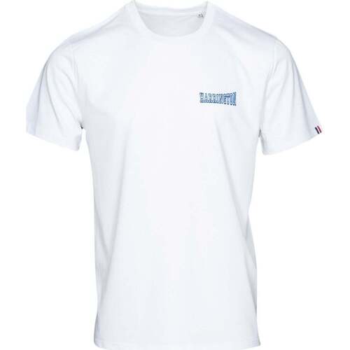 Vêtements Homme T-shirts manches courtes Harrington T-shirt V-Neck blanc Made in France Blanc