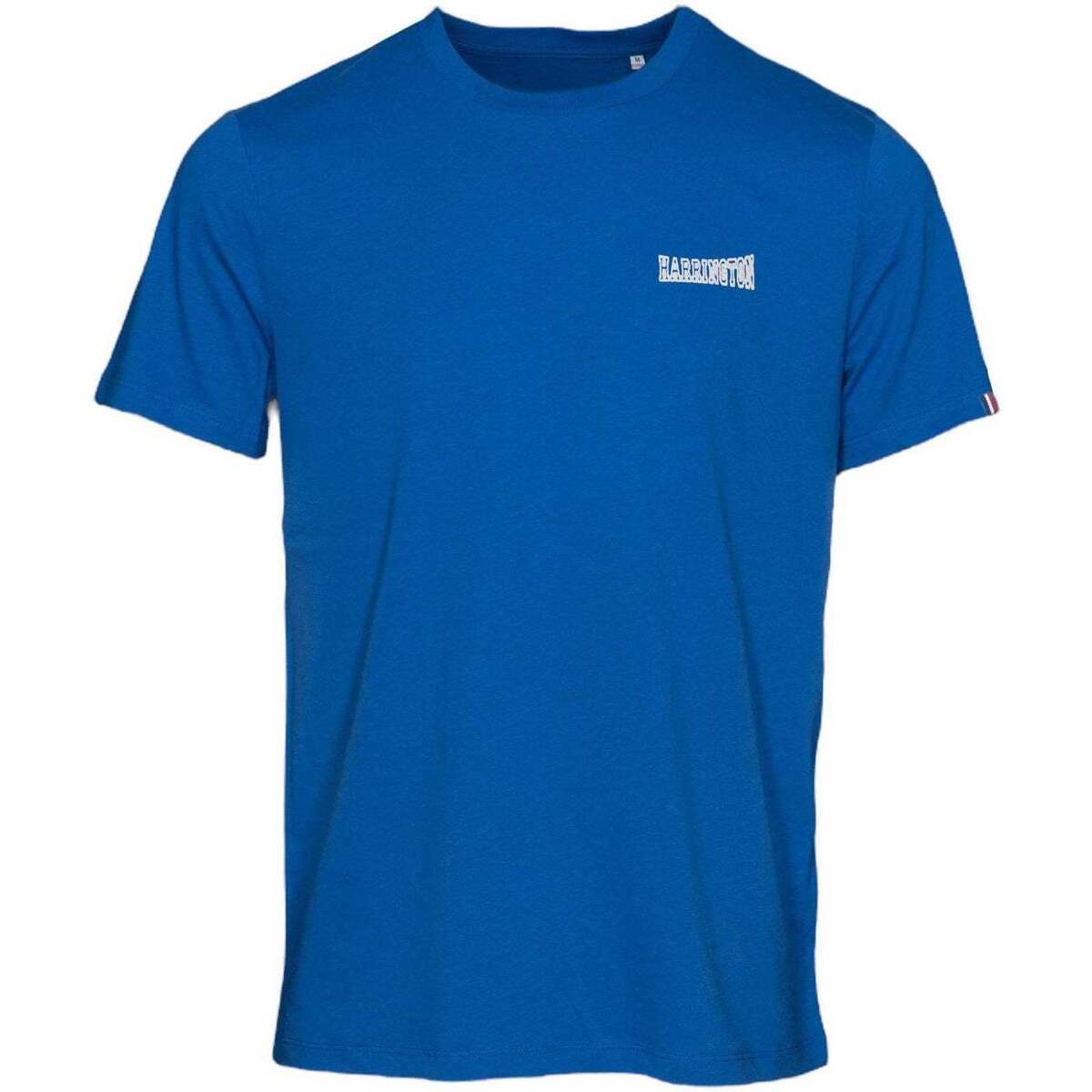 Vêtements Homme T-shirts manches Skateboarding Harrington T-shirt bleu royal Made in France Bleu royal