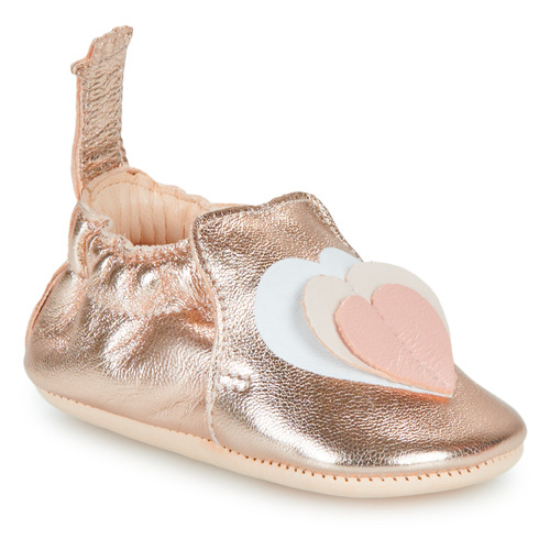 Chaussures Fille Chaussons Easy Peasy MY BLUMOO COEUR VOLANT Rose