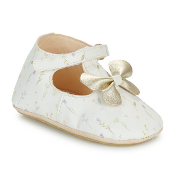 Chaussures Fille Chaussons Easy Peasy MY LILLYP PAPILLON VOLANT Blanc