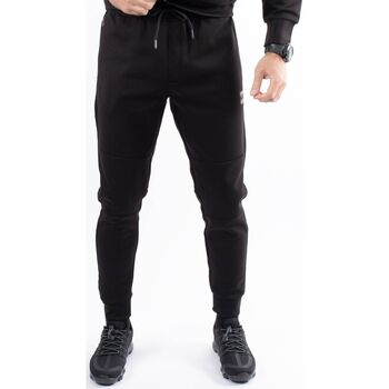Vêtements Homme Pantoufles / Chaussons Hollyghost Pantalon cargo noir avec imprimé caoutchouc Noir