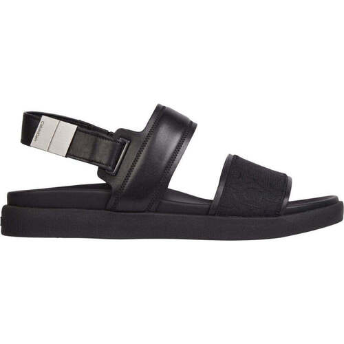 Chaussures Homme Sandales sport Calvin Klein faux-leather JEANS back strap sandal Noir