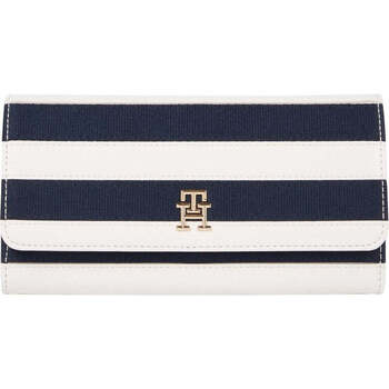 Sacs Femme Portefeuilles Tommy Hilfiger iconic flap stripe wallets Bleu