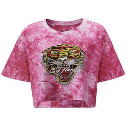 Vêtements Femme T-shirts & Polos Ed Hardy Los tigre grop top hot pink Rose