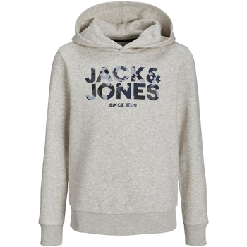 Vêtements Garçon Pulls Jack & Jones Sweat à capuche Gris