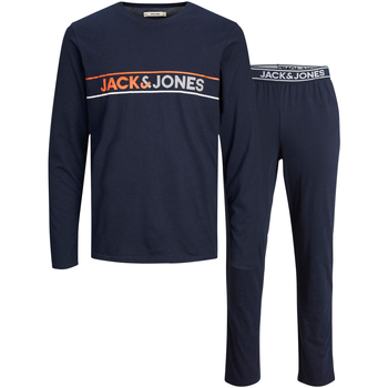 Vêtements Homme Pyjamas / Chemises de nuit Jack & Jones Pyjama long coton Bleu