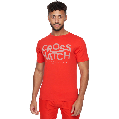 Vêtements Homme T-shirts manches longues Crosshatch Meshouts Rouge