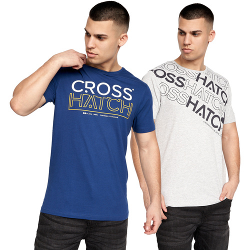 Vêtements Homme T-shirts manches longues Crosshatch Alstan Bleu