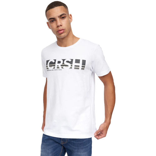 Vêtements Homme T-shirts manches longues Crosshatch Sullivan Blanc