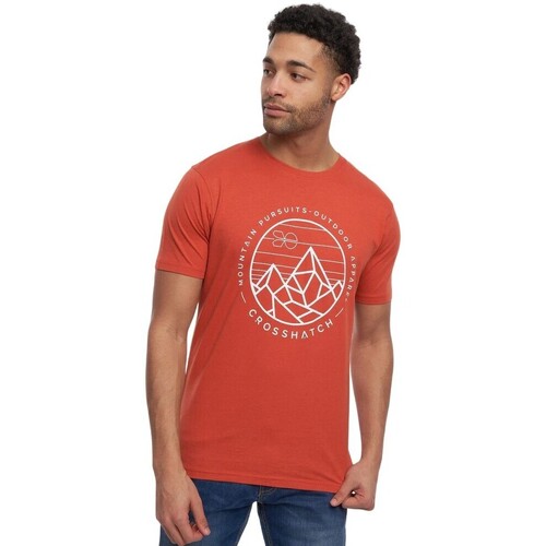 Vêtements Homme T-shirts manches longues Crosshatch  Rouge