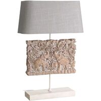 Maison & Déco Lampes à poser Ixia Grande Lampe motif éléphant 61.5 cm Beige