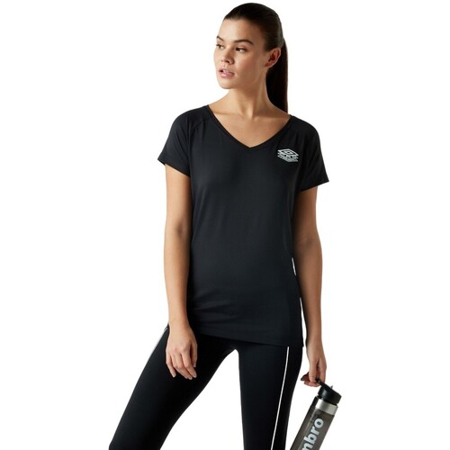 Vêtements Femme T-shirts manches longues Umbro UO1396 Noir