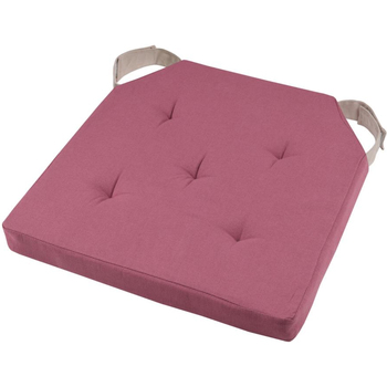 Maison & Déco Alèse Pastifiée Unie Dessus Stof Coussin de chaise réversible rose et lin en coton 38 x 38 cm Rose
