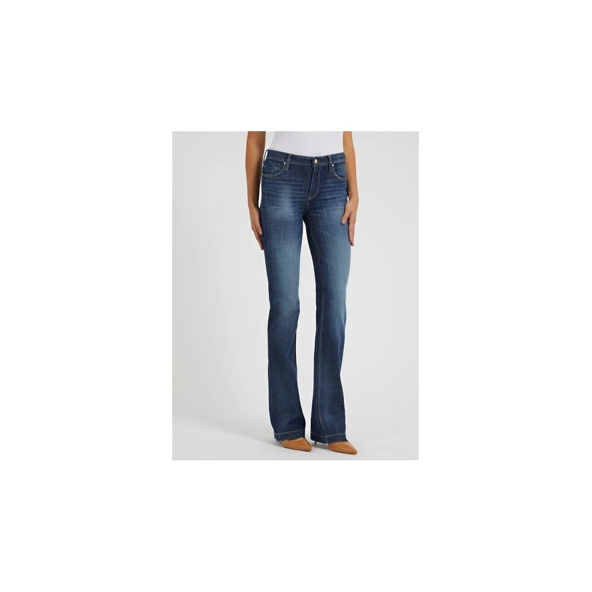 Vêtements Femme Jeans Guess SEXY BOOT W3YA59 D4PM6-BESL Bleu