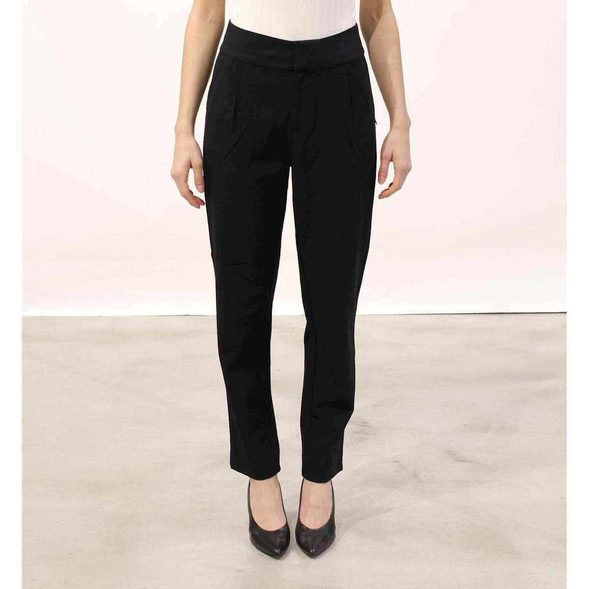 Vêtements Femme Pantalons Scotch & Soda Tailored Pleated Pants In Stretch Quality Noir