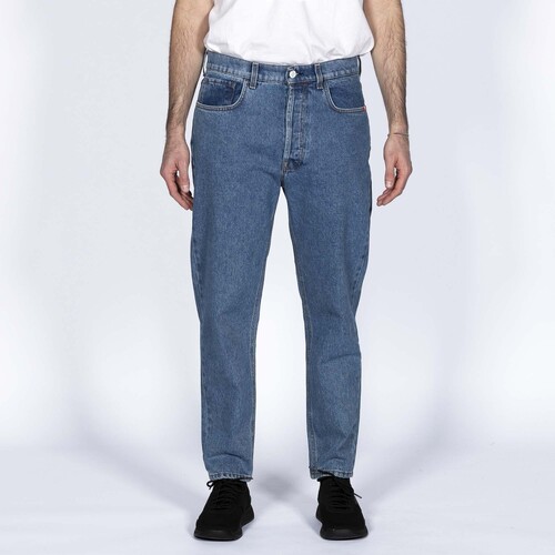 Vêtements Homme Jeans Amish Jeans  Jeremiah Columbus Super Stone Blu Bleu
