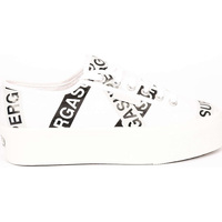 Chaussures Femme Baskets mode Superga 2790 Lettering Tape Jellysole Blanc