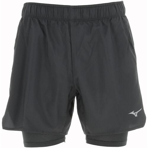 Vêtements Homme Shorts / Bermudas Mizuno Cinza Core 5.5 2in1 short Noir
