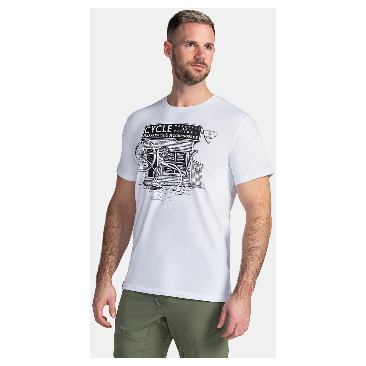 Vêtements T-shirts manches courtes Kilpi T-shirt en coton pour homme  PORTELA-M Blanc