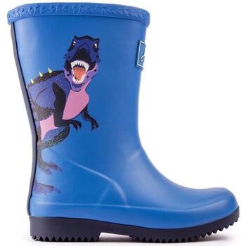 Chaussures Enfant Bottes de pluie Joules T-Rex Des Bottes Bleu