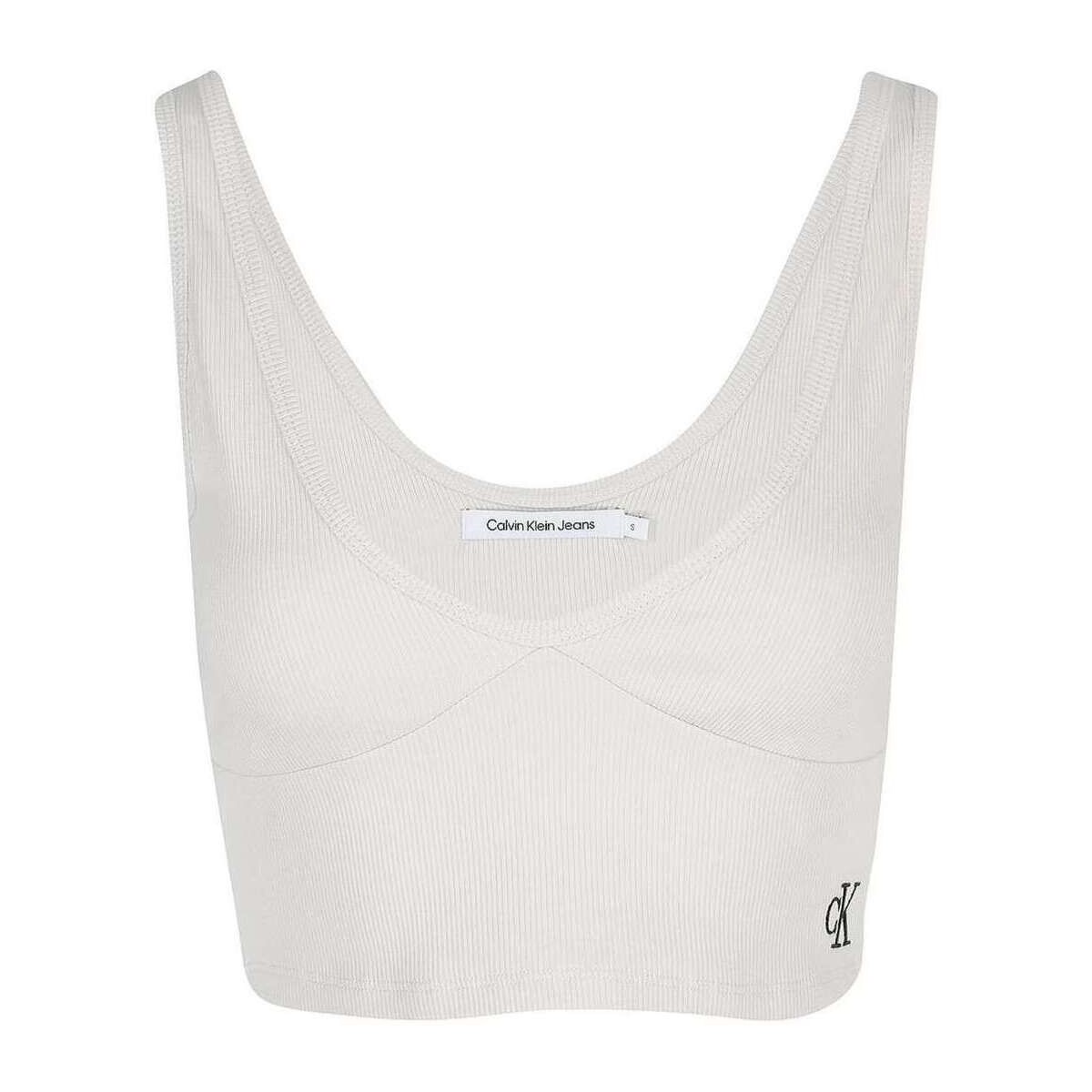 Vêtements Femme T-shirts manches courtes Curea de Damă CALVIN KLEIN Ck Logo Belt 30mm K60K606716 YAF 126373VTPE22 Beige