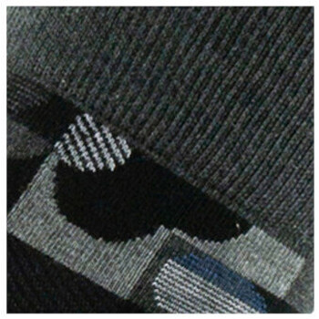 Kindy Mi-chaussettes en coton motif géométrique MADE IN FRANCE Gris