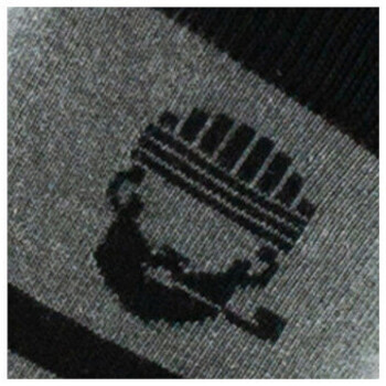 Kindy Mi-chaussettes en coton motif Marin MADE IN FRANCE Gris