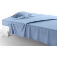 Maison & Déco Draps Tables basses dextérieur Draps plats - Percale coton Bleu
