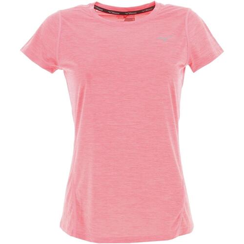 Vêtements Femme T-shirts manches courtes Mizuno Impulse core tee Rose