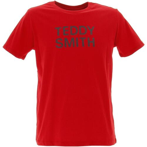 Vêtements Garçon T-shirts longsleeve manches courtes Teddy Smith Ticlass 3 mc jr Rouge