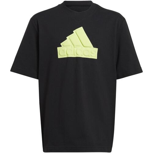 Vêtements Garçon T-shirts manches courtes adidas Originals U fi logo t Noir