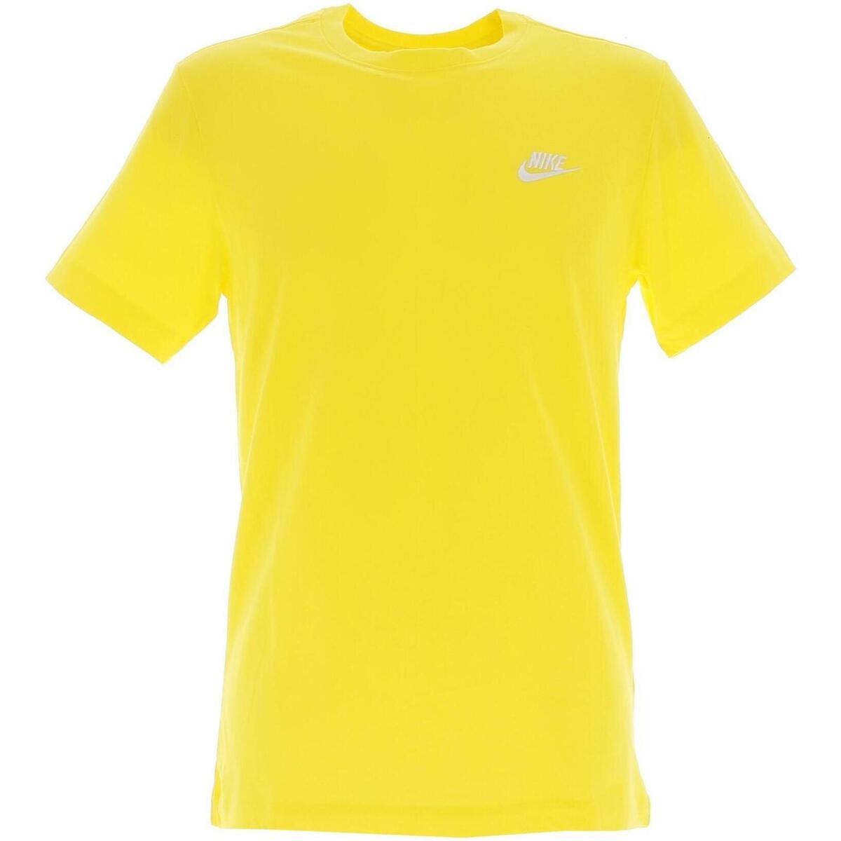 Vêtements Homme T-shirts manches courtes Nike M nsw club tee Jaune