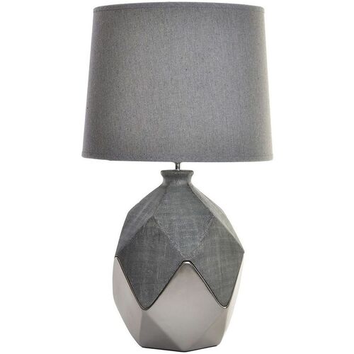 Sacs à dos Lampes à poser Item International Lampe Dolomite arrondie argentée 60 cm Gris