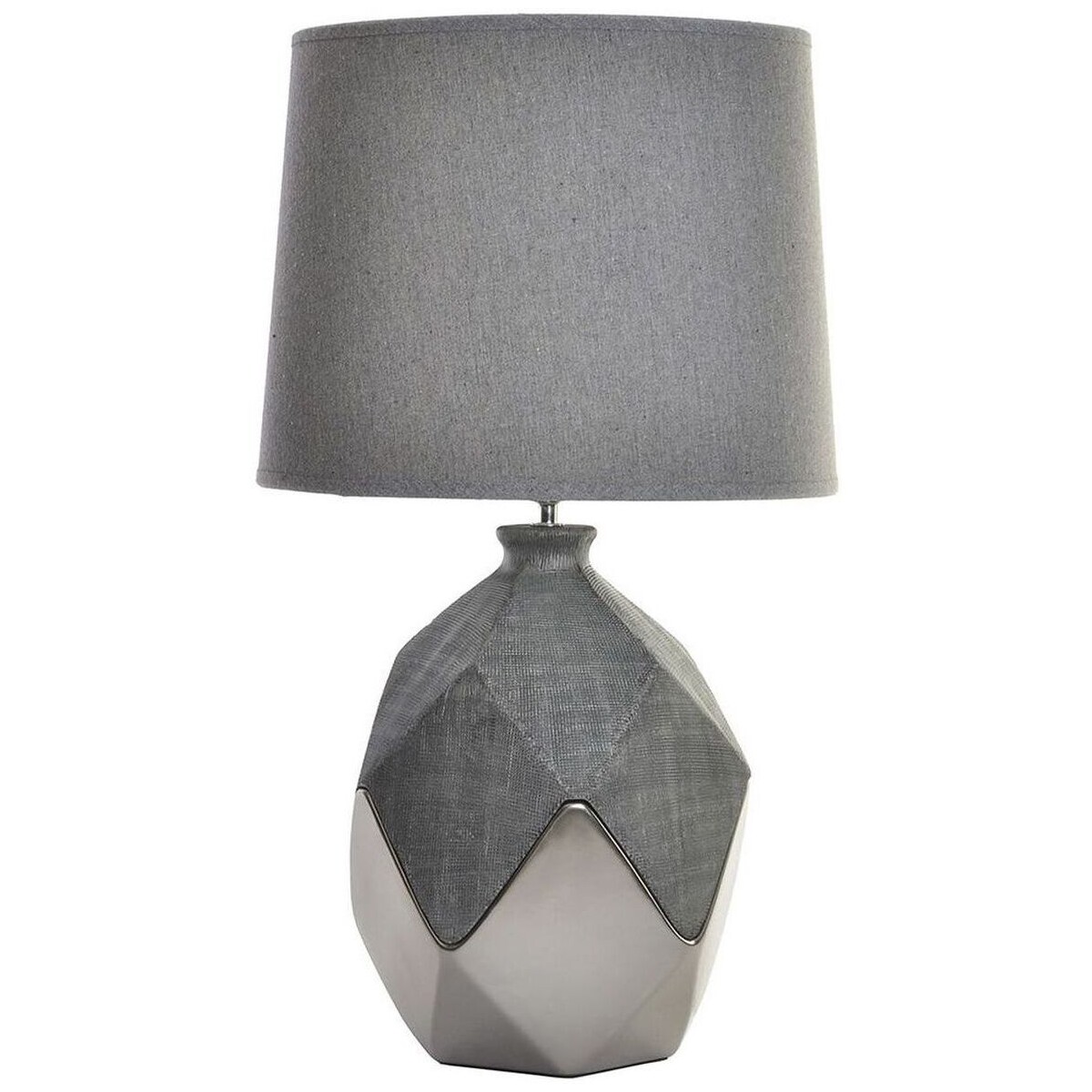 Maison & Déco Lampes à poser Item International Lampe Dolomite arrondie argentée 60 cm Gris
