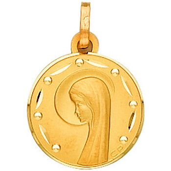 Montres & Bijoux Femme Pendentifs Brillaxis Médaille vierge  pastillée Jaune