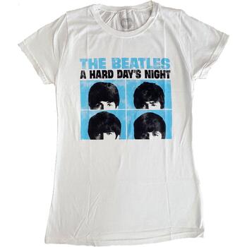 Vêtements Femme T-shirts manches longues The Beatles Hard Days Night Blanc