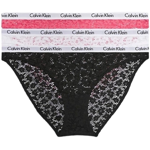 Sous-vêtements Femme Roman Tie Front Dress Calvin Klein Jeans Lot de 3 culottes  Ref 59713 BP3 Multicolore
