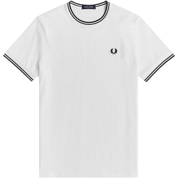 Vêtements Homme T-shirts & Polos Fred Perry Fp Twin Tipped T-Shirt Blanc
