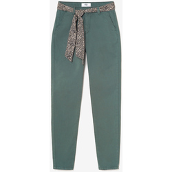 Vêtements Femme Pantalons Le Temps des Cerises Pantalon chino dyli4 vert bouteille Vert