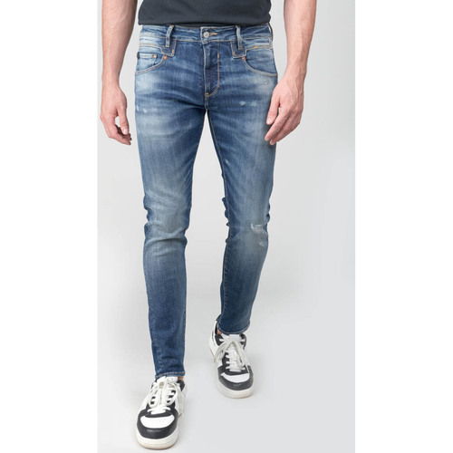 Vêtements Homme Jeans Le Temps des Cerises Picpus power skinny 7/8ème jeans destroy bleu Bleu